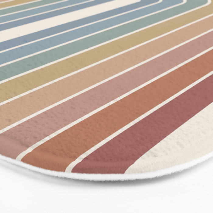 Gradient Arch XXIV Earthy Mid Century Modern Rainbow Bath Mat Gallery Image 3