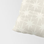 Midcentury Modern Atomic Starburst Pattern Beige Cream  Pillow Sham Gallery Image 4