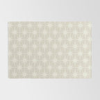 Midcentury Modern Atomic Starburst Pattern Beige Cream  Rug Gallery Image 2