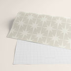 Midcentury Modern Atomic Starburst Pattern Beige Cream  Wrapping Paper Gallery Image 2