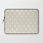Midcentury Modern Atomic Starburst Pattern Beige Cream  Laptop Sleeve Gallery Image 1