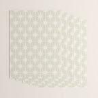 Midcentury Modern Atomic Starburst Pattern Beige Cream  Wrapping Paper Gallery Image 3