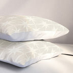 Midcentury Modern Atomic Starburst Pattern Beige Cream  Pillow Sham Gallery Image 3