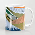 The Great Mountain Ranges, Nature Photography Collage, Digital Eclectic Geometric, Landscape Travel Contemporary Boho, Mountains Hills Adventure Coffee Mug Gallery Image 1