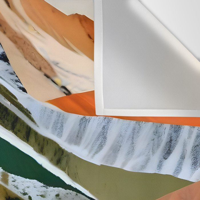 The Great Mountain Ranges, Nature Photography Collage, Digital Eclectic Geometric, Landscape Travel Contemporary Boho, Mountains Hills Adventure Wall Tapestry Gallery Image 3