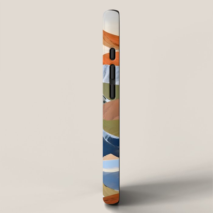 The Great Mountain Ranges, Nature Photography Collage, Digital Eclectic Geometric, Landscape Travel Contemporary Boho, Mountains Hills Adventure iPhone Case Gallery Image 2