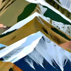 The Great Mountain Ranges, Nature Photography Collage, Digital Eclectic Geometric, Landscape Travel Contemporary Boho, Mountains Hills Adventure Coffee Mug Gallery Image 2