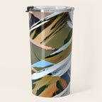 The Great Mountain Ranges, Nature Photography Collage, Digital Eclectic Geometric, Landscape Travel Contemporary Boho, Mountains Hills Adventure Travel Mug Gallery Image 3