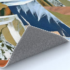 The Great Mountain Ranges, Nature Photography Collage, Digital Eclectic Geometric, Landscape Travel Contemporary Boho, Mountains Hills Adventure Rug Gallery Image 4