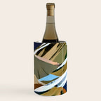 The Great Mountain Ranges, Nature Photography Collage, Digital Eclectic Geometric, Landscape Travel Contemporary Boho, Mountains Hills Adventure Wine Chiller Gallery Image 2
