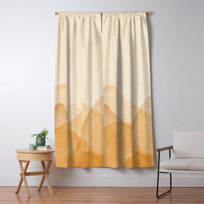 Abstract terracotta mountains Window Curtain Gallery Image 5