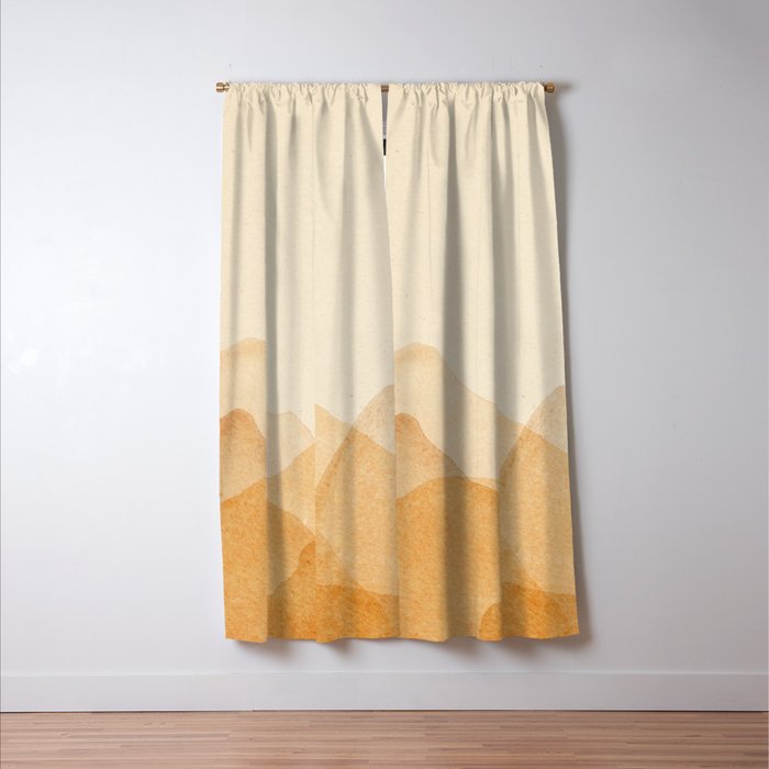 Abstract terracotta mountains Window Curtain Gallery Image 3