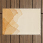 Abstract terracotta mountains Outdoor Rug Gallery Image 1