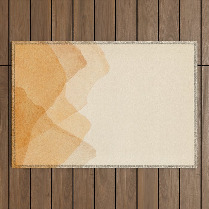 Abstract terracotta mountains Outdoor Rug Gallery Image 1