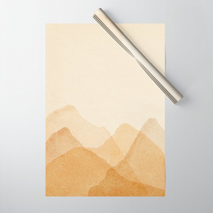 Abstract terracotta mountains Wrapping Paper Gallery Image 1