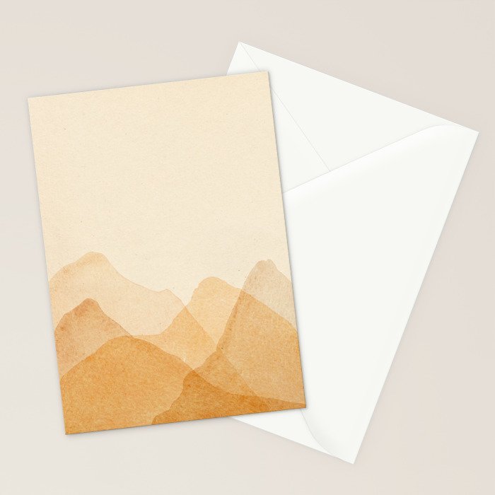 Abstract terracotta mountains Stationery Card Gallery Image 2