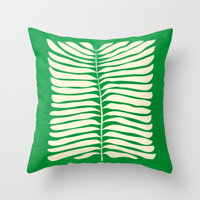 JAZZ FERNS 04 | Pine Green Matisse Edition Throw Pillow Gallery Image 6