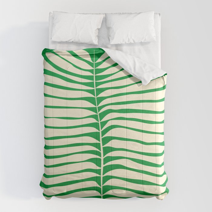JAZZ FERNS 04 | Pine Green Matisse Edition Comforter Gallery Image 6