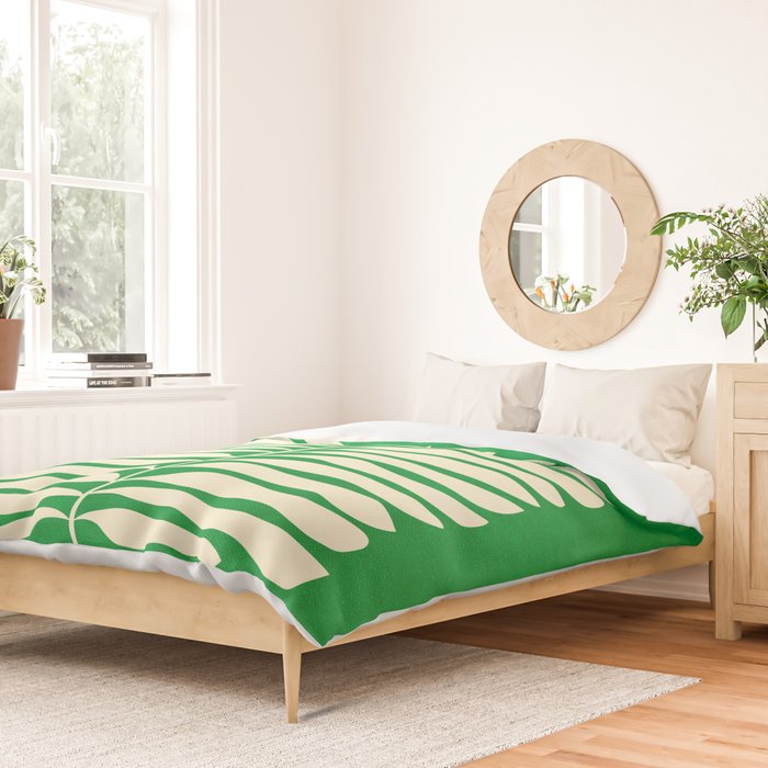JAZZ FERNS 04 | Pine Green Matisse Edition Duvet Cover Gallery Image 2