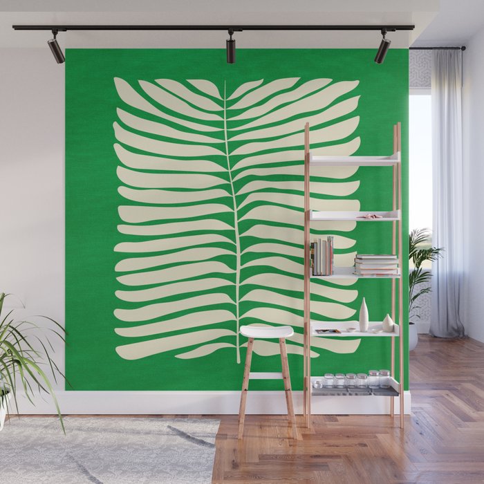 JAZZ FERNS 04 | Pine Green Matisse Edition Wall Mural Gallery Image 1