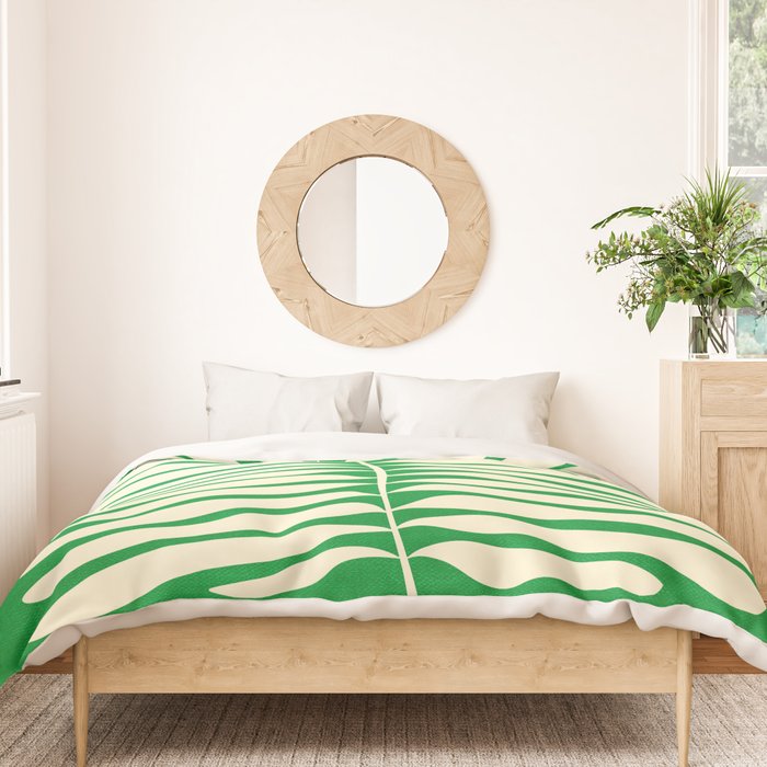 JAZZ FERNS 04 | Pine Green Matisse Edition Duvet Cover Gallery Image 3