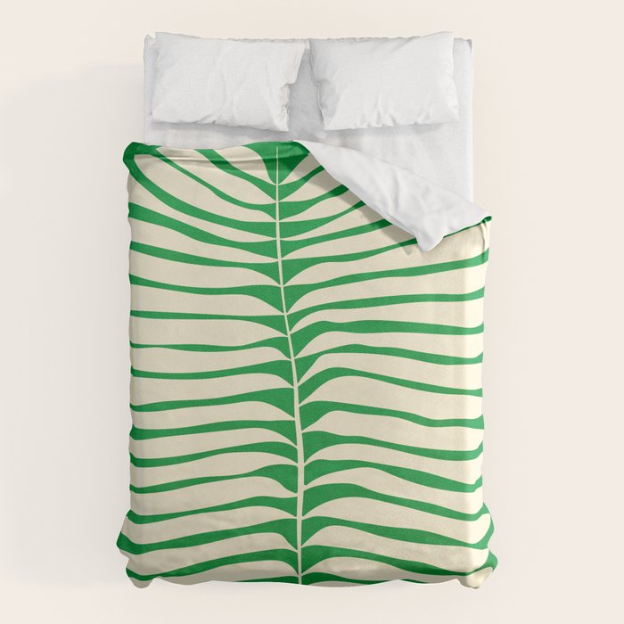 JAZZ FERNS 04 | Pine Green Matisse Edition Duvet Cover Gallery Image 1