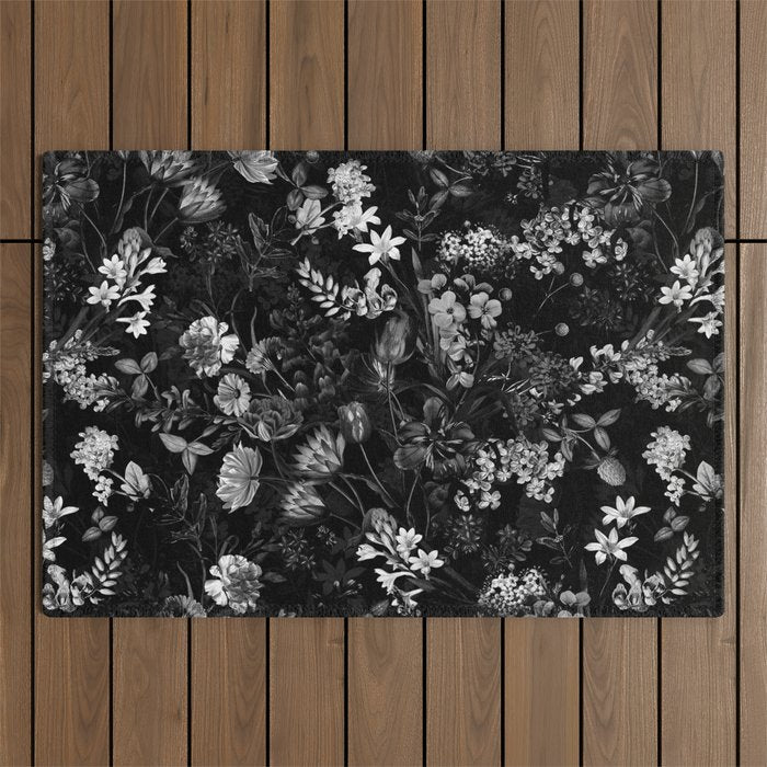 DARK FLOWER II Outdoor Rug Gallery Image 1