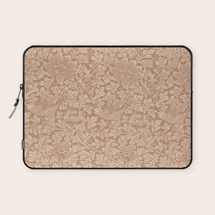 William Morris Bird & Anemone Dusky Rose Laptop Sleeve Gallery Image 1