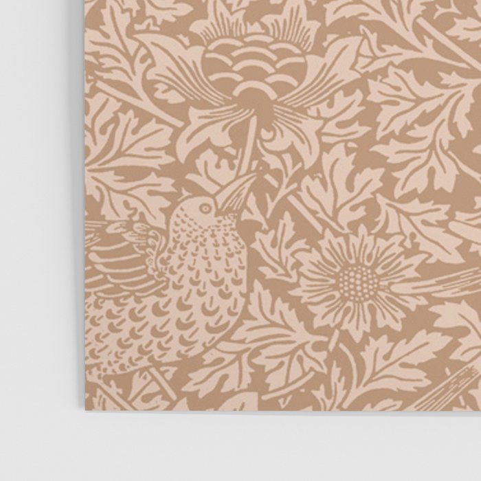 William Morris Bird & Anemone Dusky Rose Poster Gallery Image 3