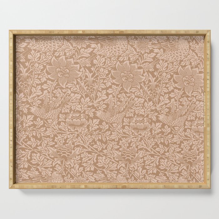William Morris Bird & Anemone Dusky Rose Serving Tray Gallery Image 1