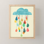 cloudy with a chance of rainbow Mini Art Print Gallery Image 1