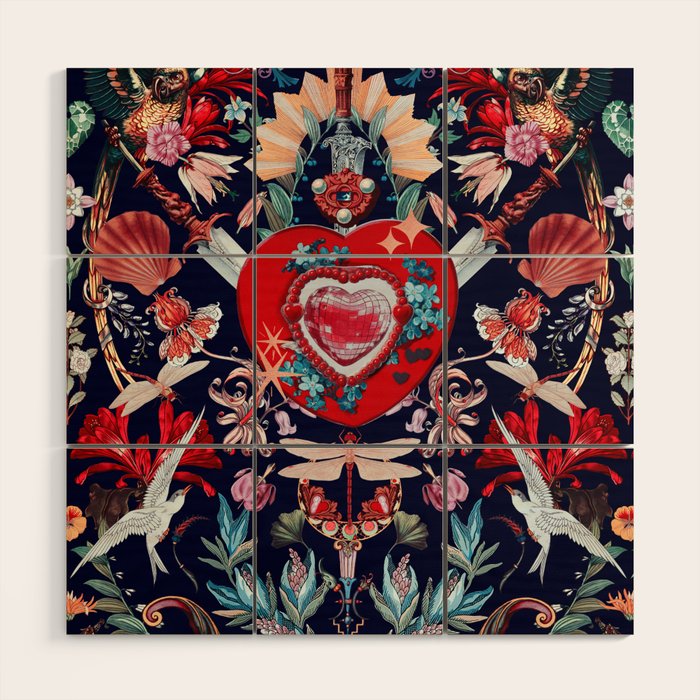 LOVE - Night Wood Wall Art Gallery Image 1