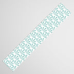 Light teal mid century modern sun pattern Table Runner Gallery Image 3
