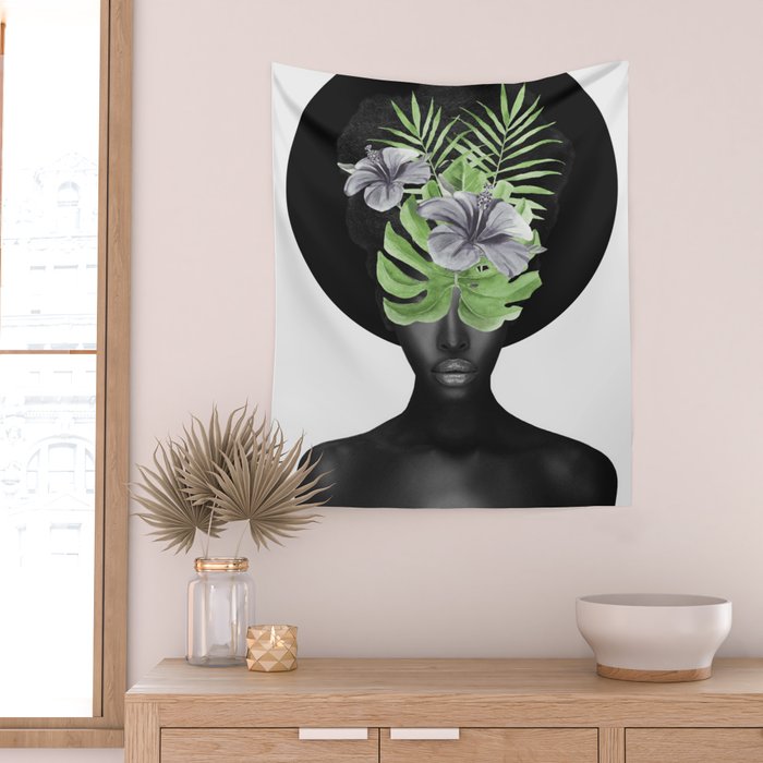 Tropical Girl Wall Tapestry Gallery Image 2