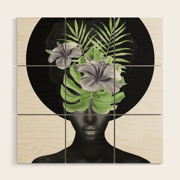 Tropical Girl Wood Wall Art Gallery Image 1
