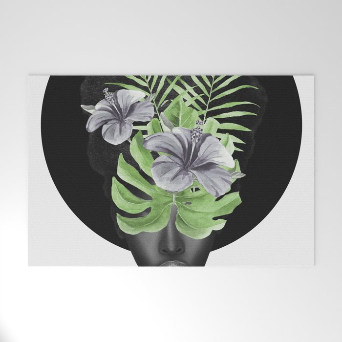 Tropical Girl Welcome Mat Gallery Image 1