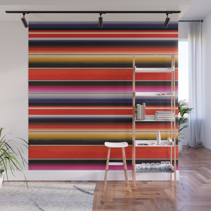 Orange Sarape Saltillo Wall Mural Gallery Image 1