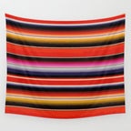 Orange Sarape Saltillo Wall Tapestry Gallery Image 4