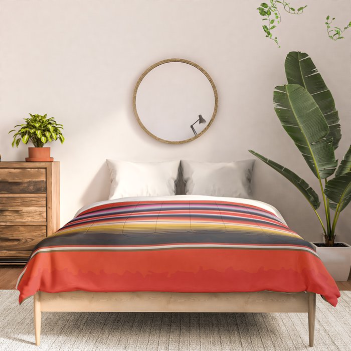 Orange Sarape Saltillo Comforter Gallery Image 3
