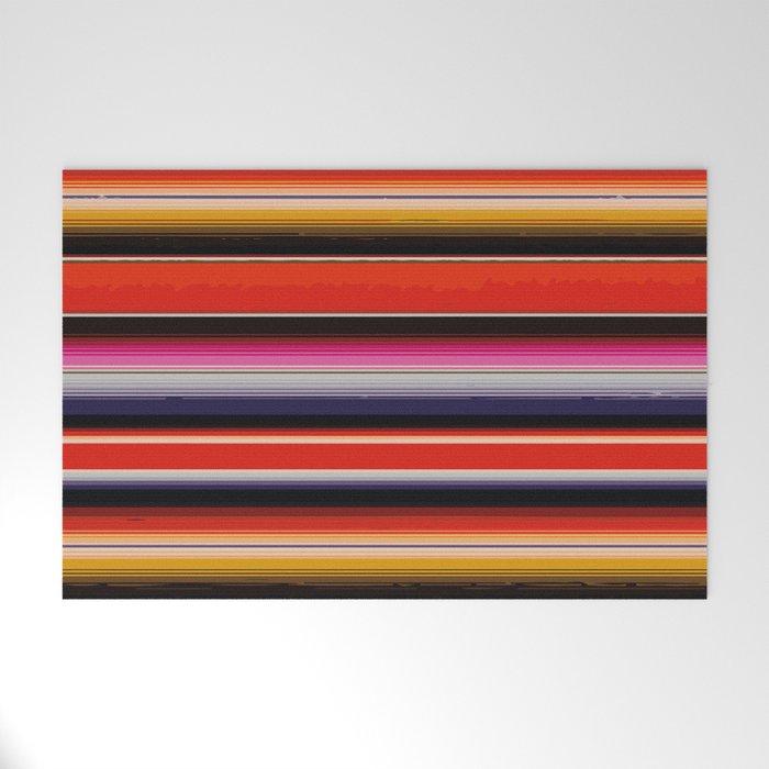 Orange Sarape Saltillo Welcome Mat