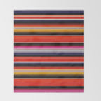Orange Sarape Saltillo Throw Blanket Gallery Image 2