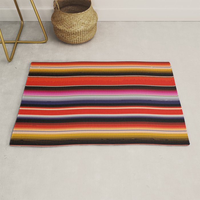 Orange Sarape Saltillo Rug Gallery Image 1