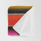 Orange Sarape Saltillo Throw Blanket Gallery Image 3