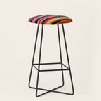 Orange Sarape Saltillo Stool Gallery Image 1