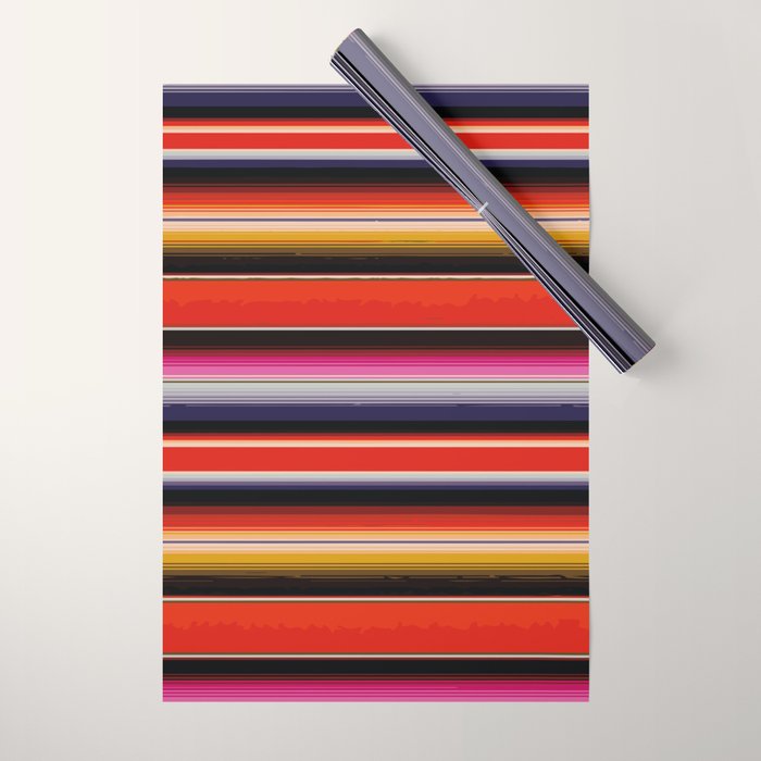 Orange Sarape Saltillo Wrapping Paper Gallery Image 1