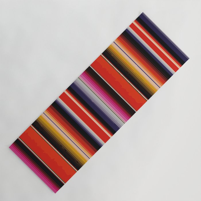 Orange Sarape Saltillo Yoga Mat