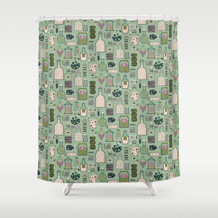 Potion Shelf: Elixir Shower Curtain Gallery Image 1