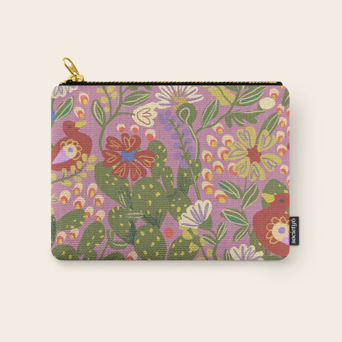 Folky violet Carry All Pouch Gallery Image 1