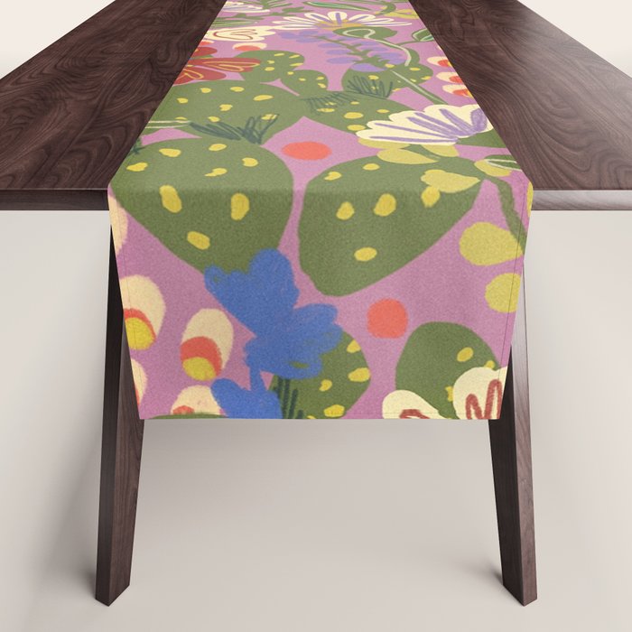 Folky violet Table Runner Gallery Image 1