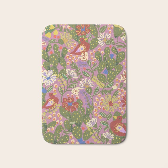 Folky violet Bath Mat Gallery Image 1